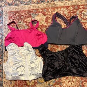 Stylish Women's Sports Bras - Pink, Gray, White, Black